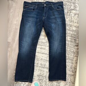 Polo Ralph Lauren Hampton Relaxed Straight Denim Jeans Mens 42x32 Dark Wash
